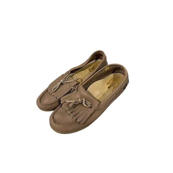 SAS Softie Tan Leather Kiltie Tassel Support Comfort Loafer Shoes Minimalist 9 M - Picture 1 of 7